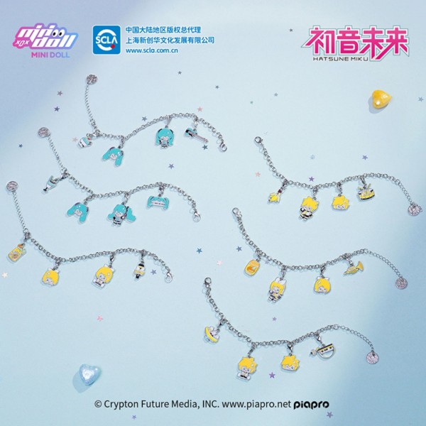 Vocaloid Hatsune Miku Kagamine Len Rin Minidoll Miku Merch Doll Paradise Blind Box Metal Bracelet